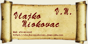 Vlajko Miokovac vizit kartica